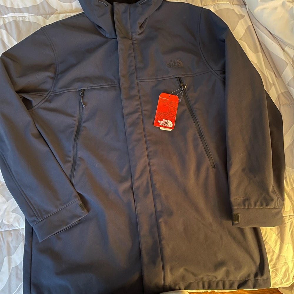 North Face Navy Blue Apex Bionic Trench
